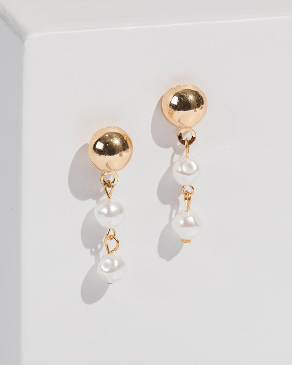 Colette by Colette Hayman White Pearl Drop Earrings