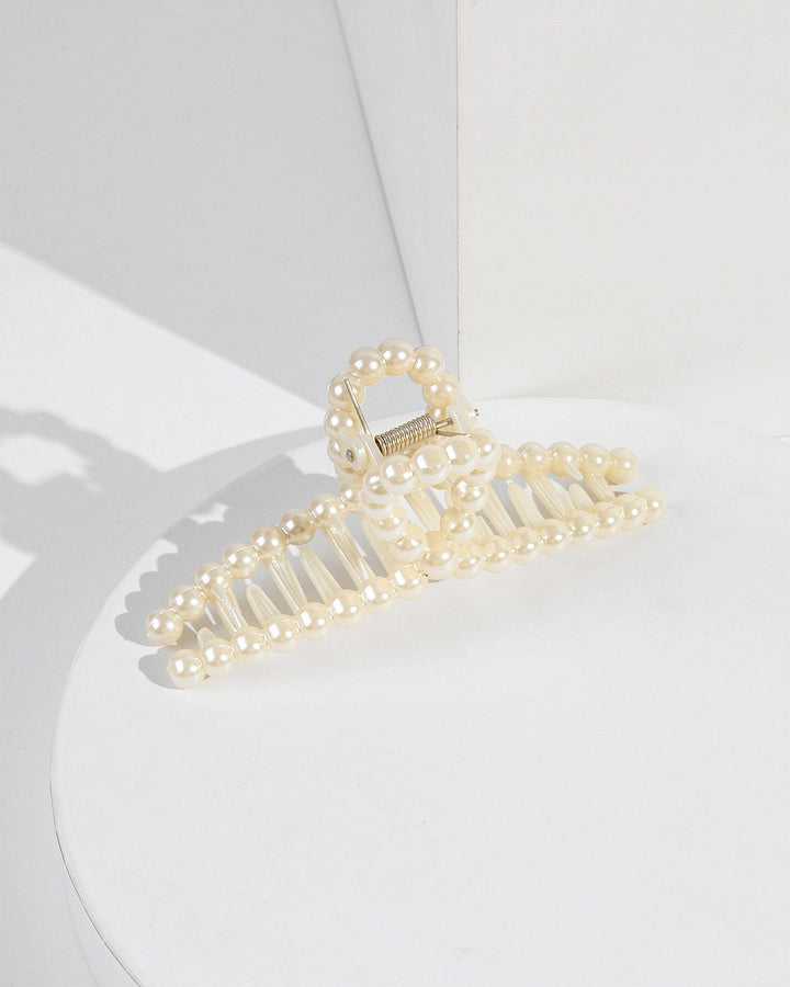 Colette by Colette Hayman White Pearl Loop Claw Clip