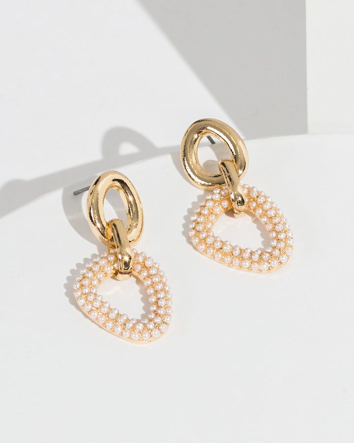 Colette by Colette Hayman White Pearl Studded Earrings