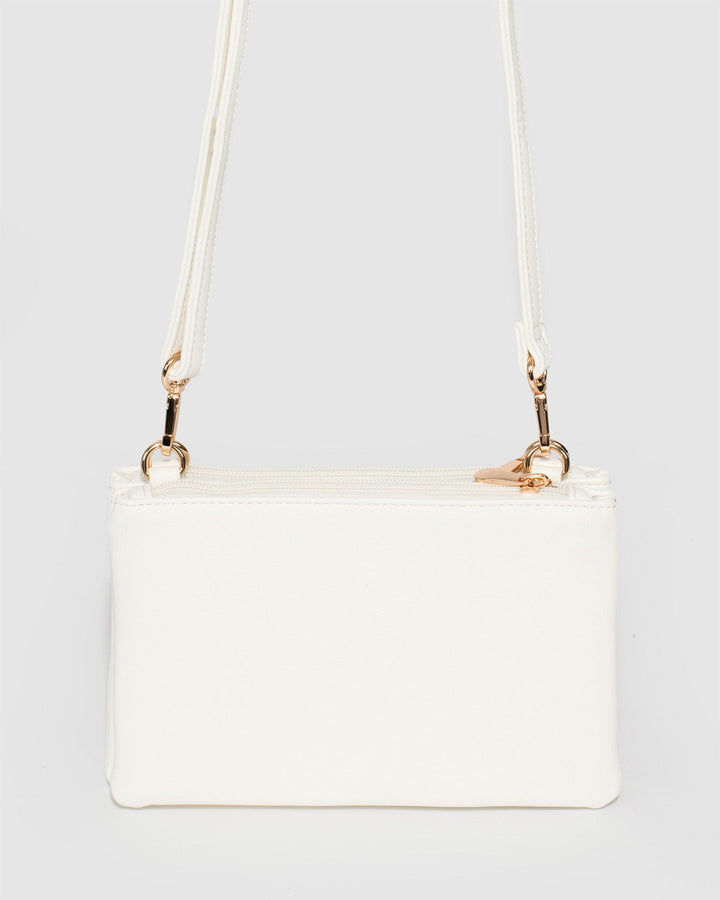 Colette by Colette Hayman White Peta Double Pouch Bag