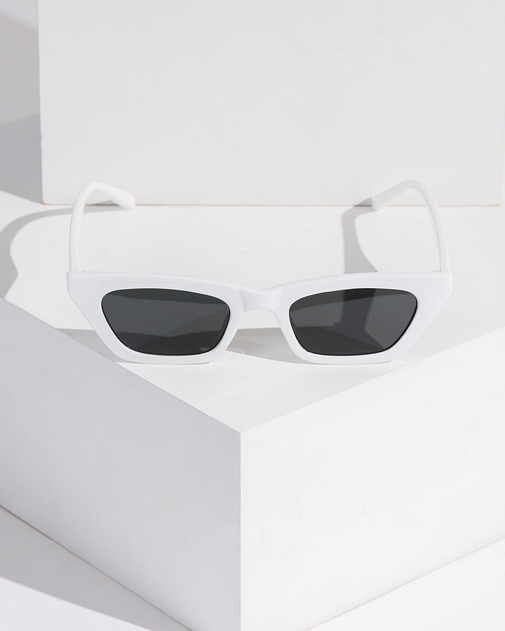 Colette by Colette Hayman White Square Cat Eye Sunglasses