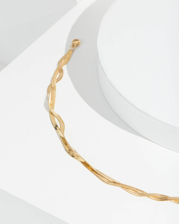 Colette by Colette Hayman 24k Gold 48cm Braided Chain Necklace