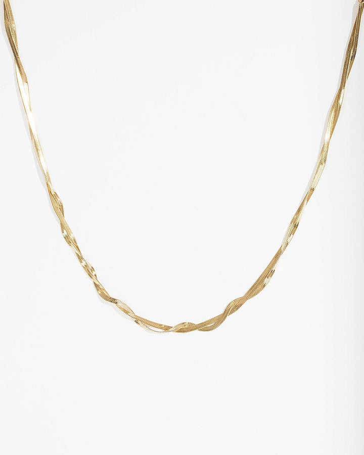 Colette by Colette Hayman 24k Gold 48cm Braided Chain Necklace