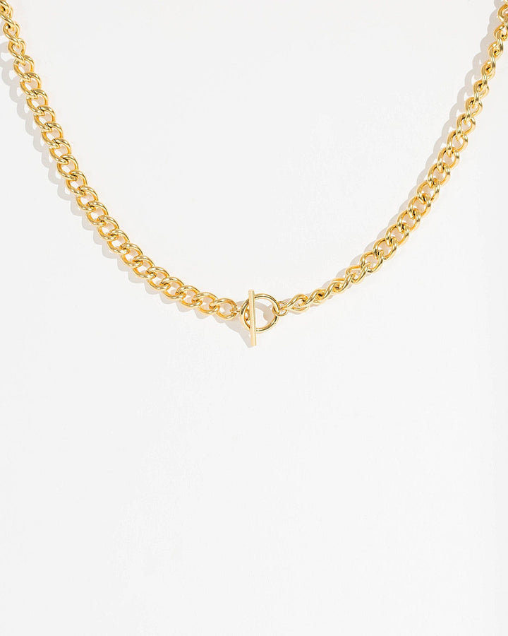 Colette by Colette Hayman 24k Gold 48cm Linked Chain Toggle Necklace
