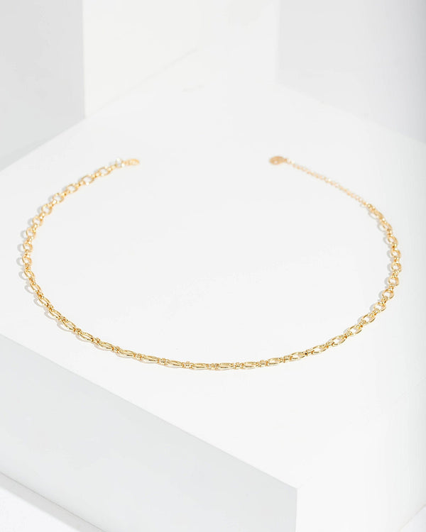 Colette by Colette Hayman 24k Gold 48cm Multi Link Cable Chain Necklace