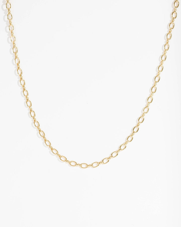 Colette by Colette Hayman 24k Gold 48cm Multi Link Cable Chain Necklace