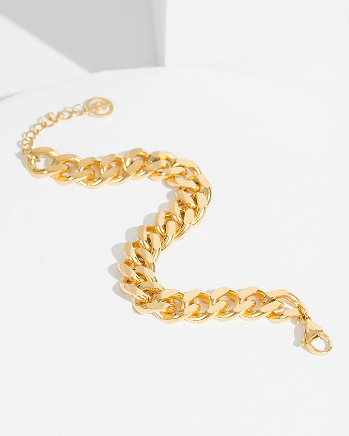 Colette by Colette Hayman 24k Gold Chunky Linked Chain Bracelet