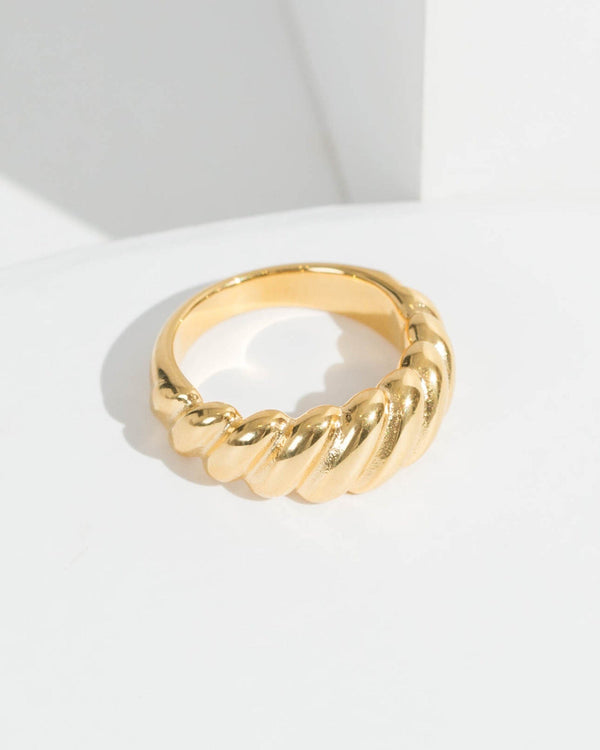Colette by Colette Hayman 24k Gold Croissant Ring