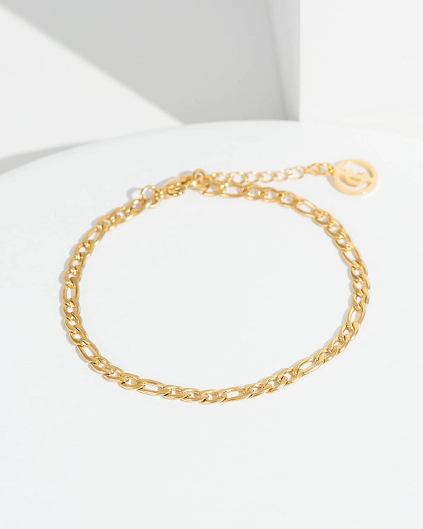 Colette by Colette Hayman 24k Gold Figaro Chain Bracelet