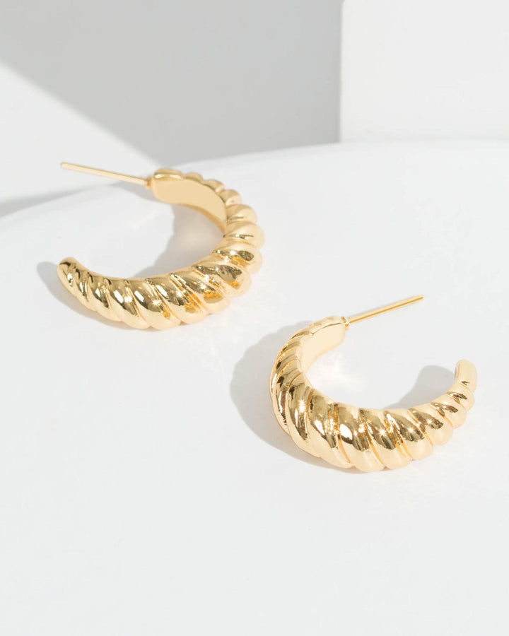 Colette by Colette Hayman 24k Gold Small Croissant Hoop Earrings