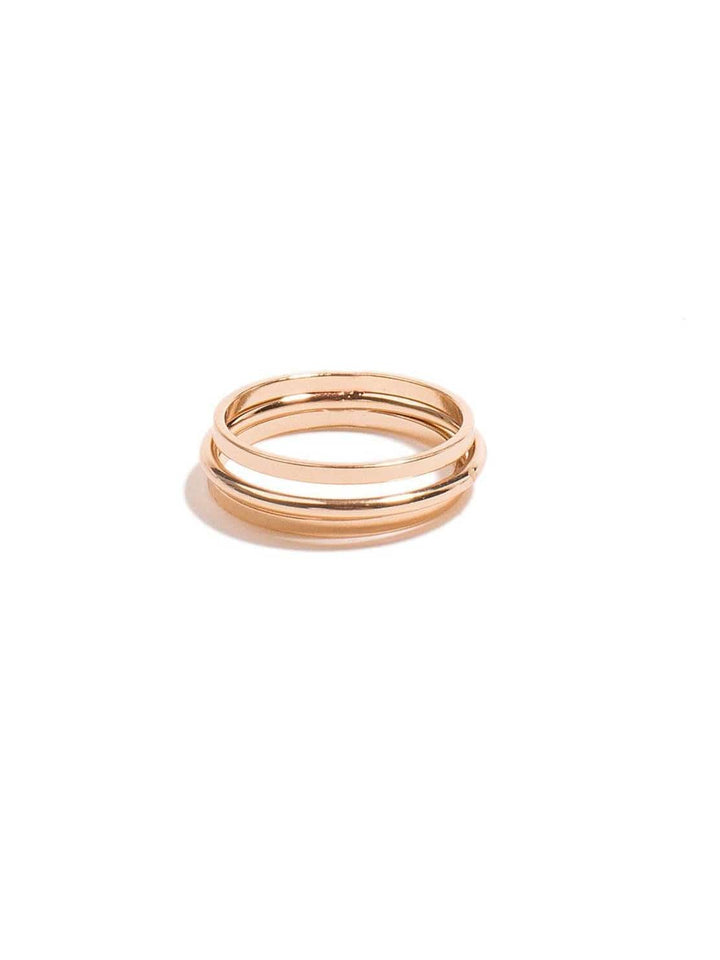 Colette by Colette Hayman 3 Row Fine Band Ring - Large