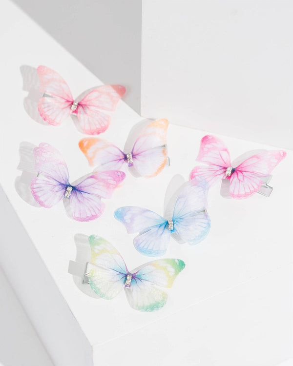 Colette by Colette Hayman 6 Pack Butterfly Hair Slides