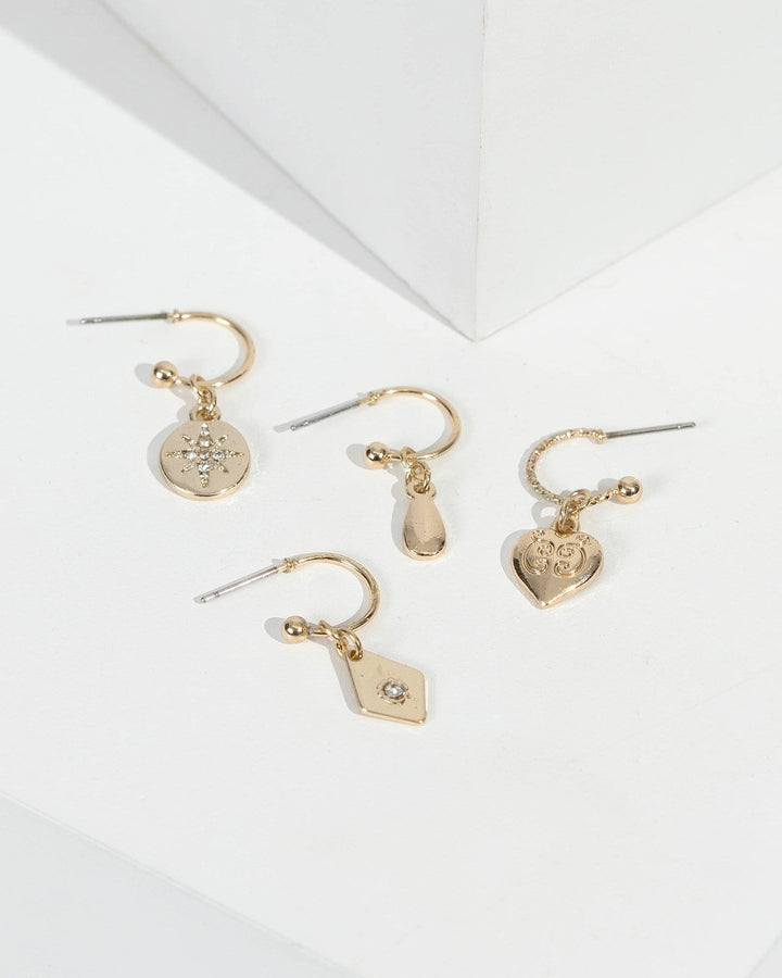 Gold Mixed Hoop Set Earrings | Earrings