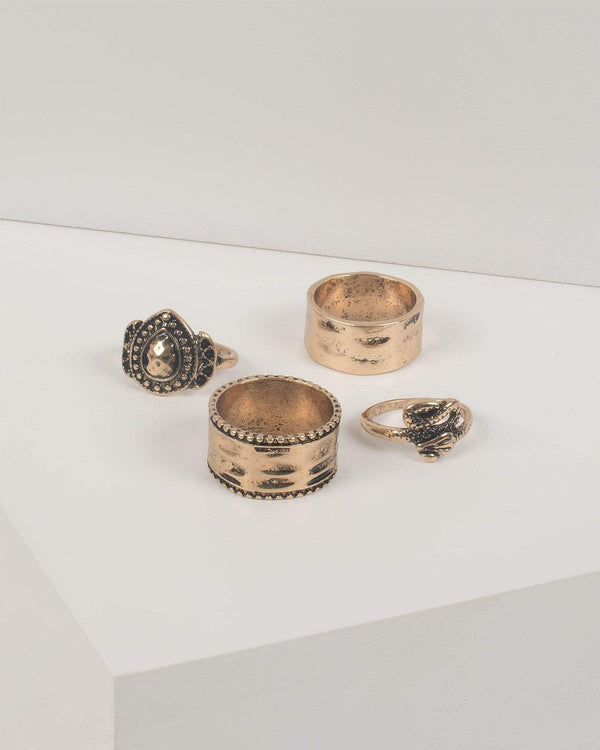 Antique Gold Band Ring Set | Rings