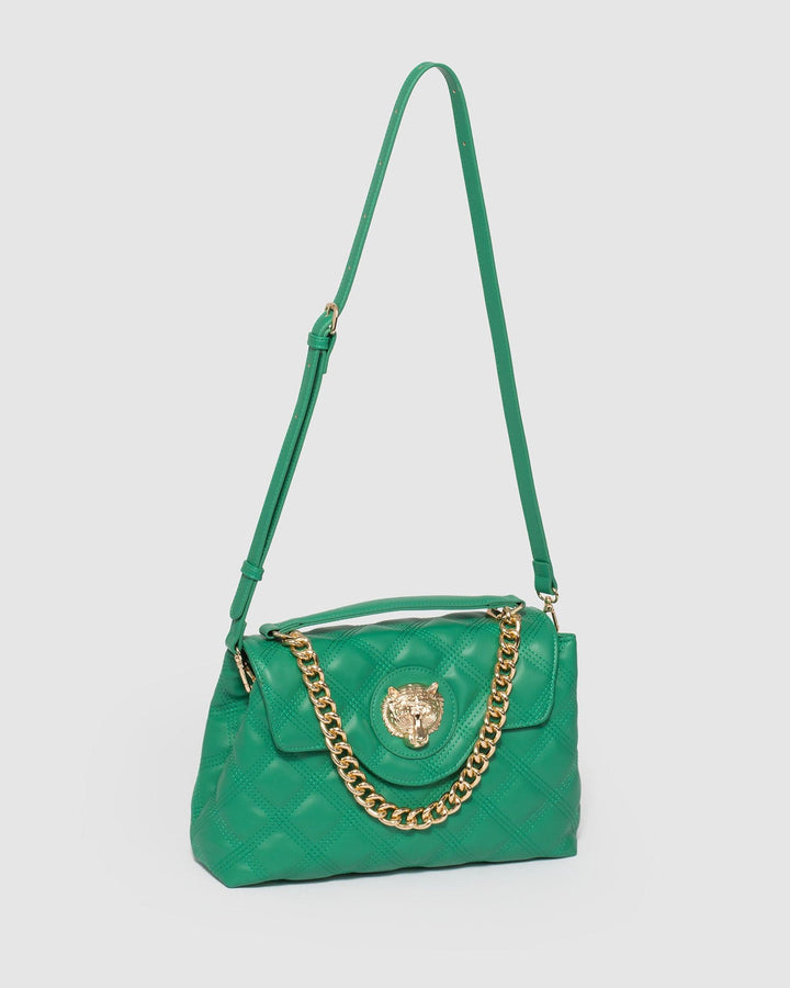 Colette by Colette Hayman Asma Chain Green Quilt Bag