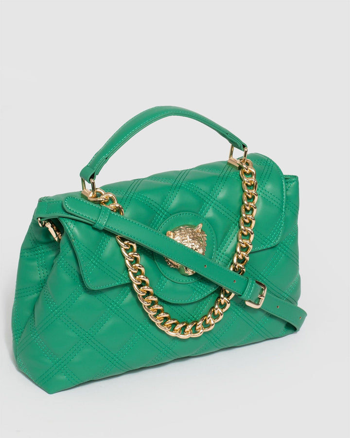 Colette by Colette Hayman Asma Chain Green Quilt Bag