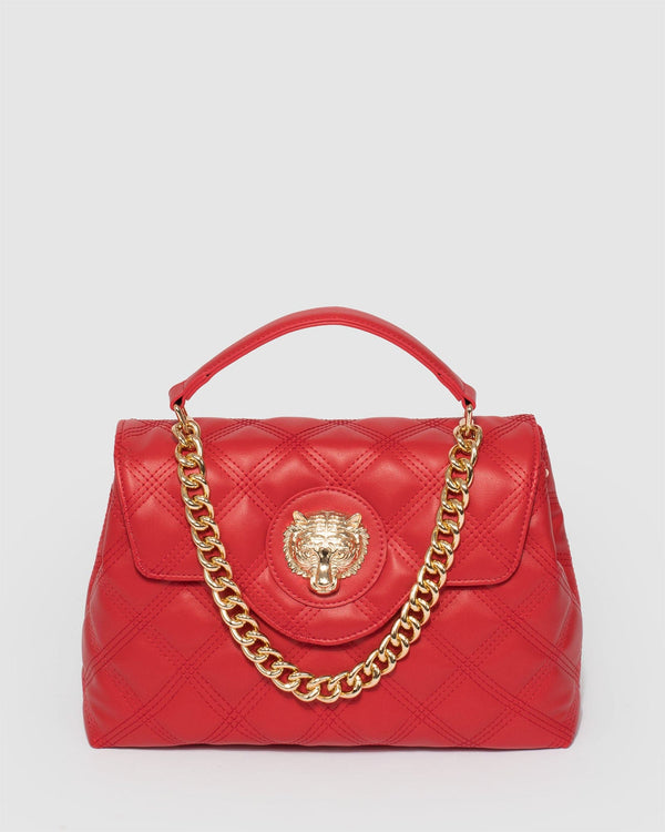 Colette by Colette Hayman Asma Chain Red Quilt Bag