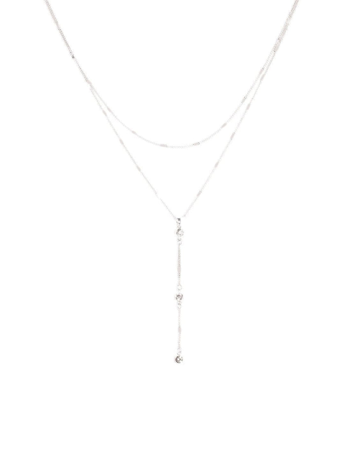 Colette by Colette Hayman Bar Chain Diamante Stone Lariat Necklace
