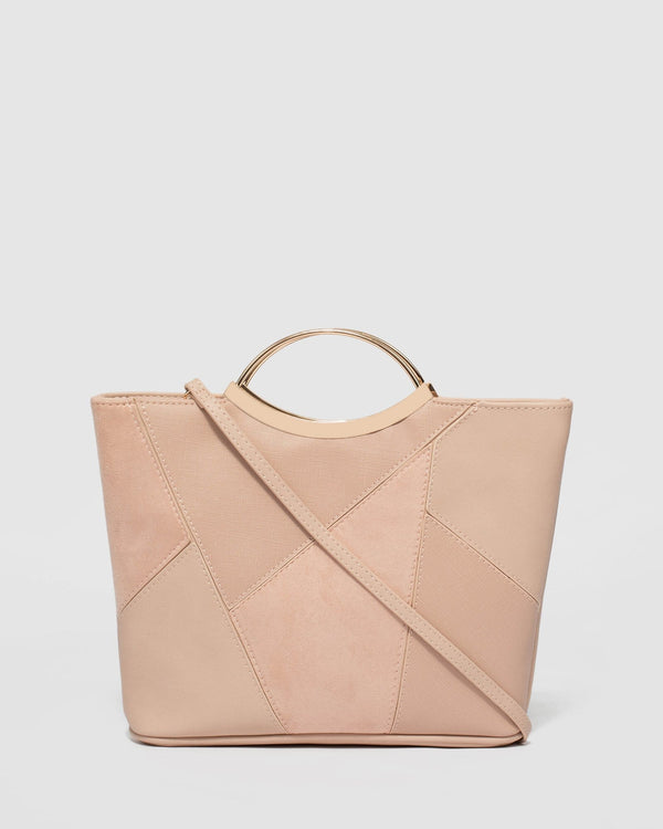 Beige Jessie Geometric Clutch Bag | Clutch Bags