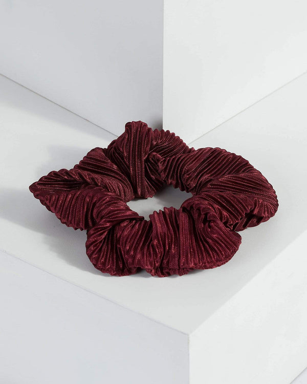 Berry Ribbed Block Scrunchie | Accessories