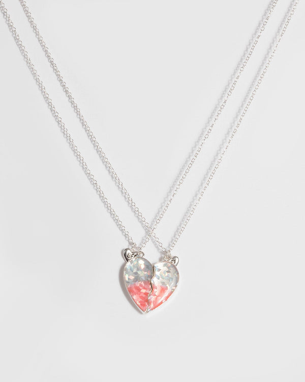BFF Glitter Heart Necklace | Necklaces