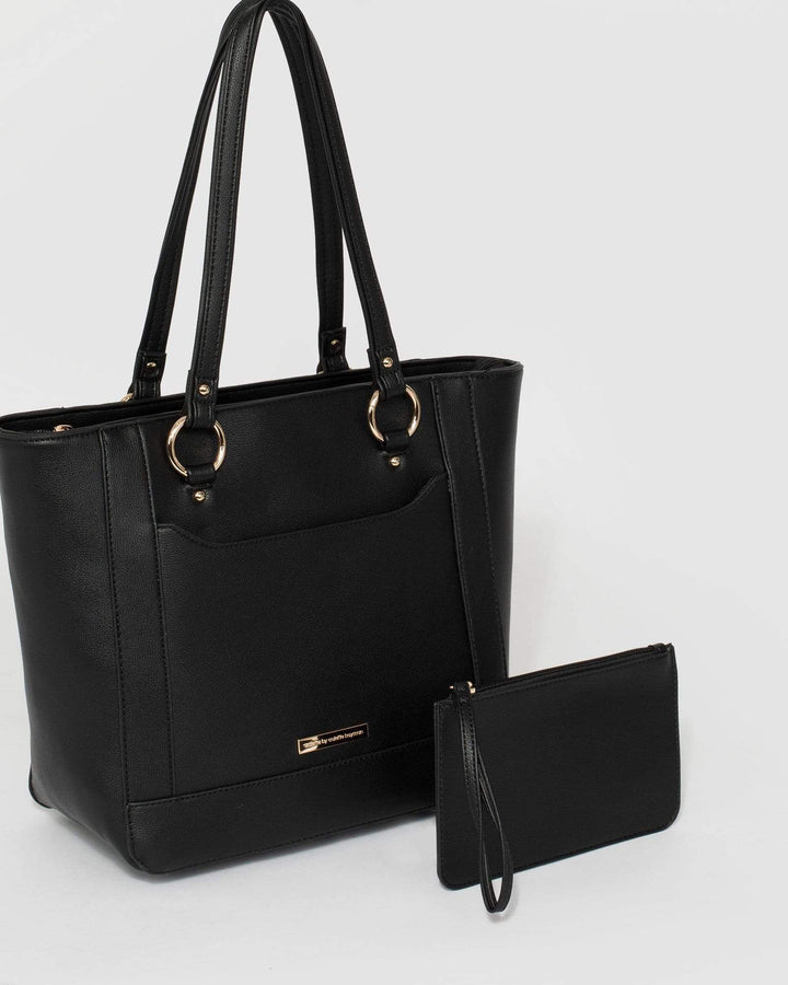 Black Adalee Tote Bag | Tote Bags
