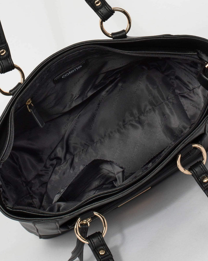 Black Adalee Tote Bag | Tote Bags