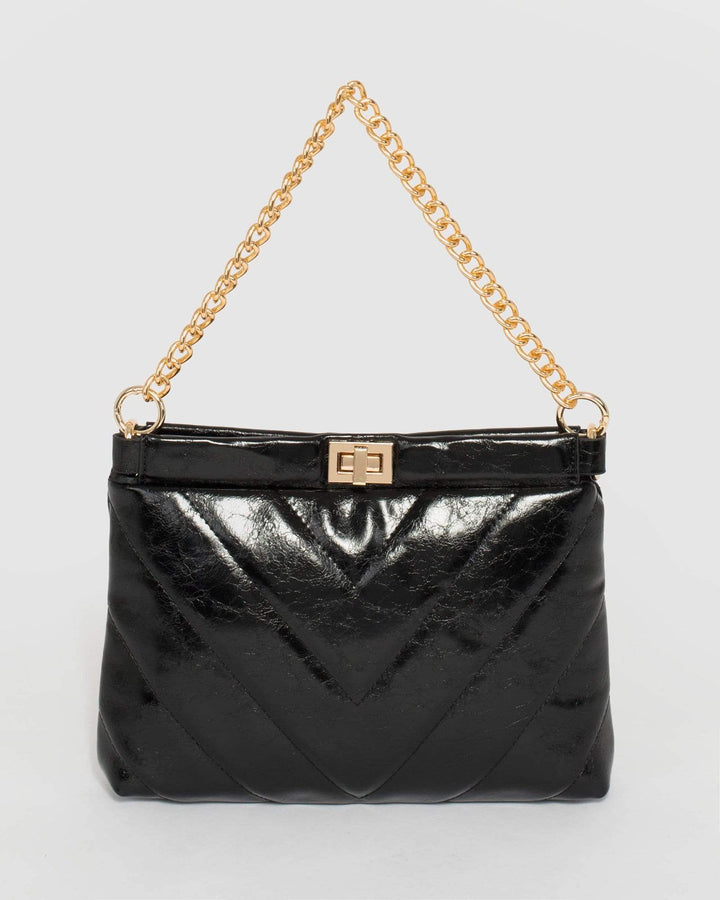 Black Airlea Quilt Bag | Clutch Bags