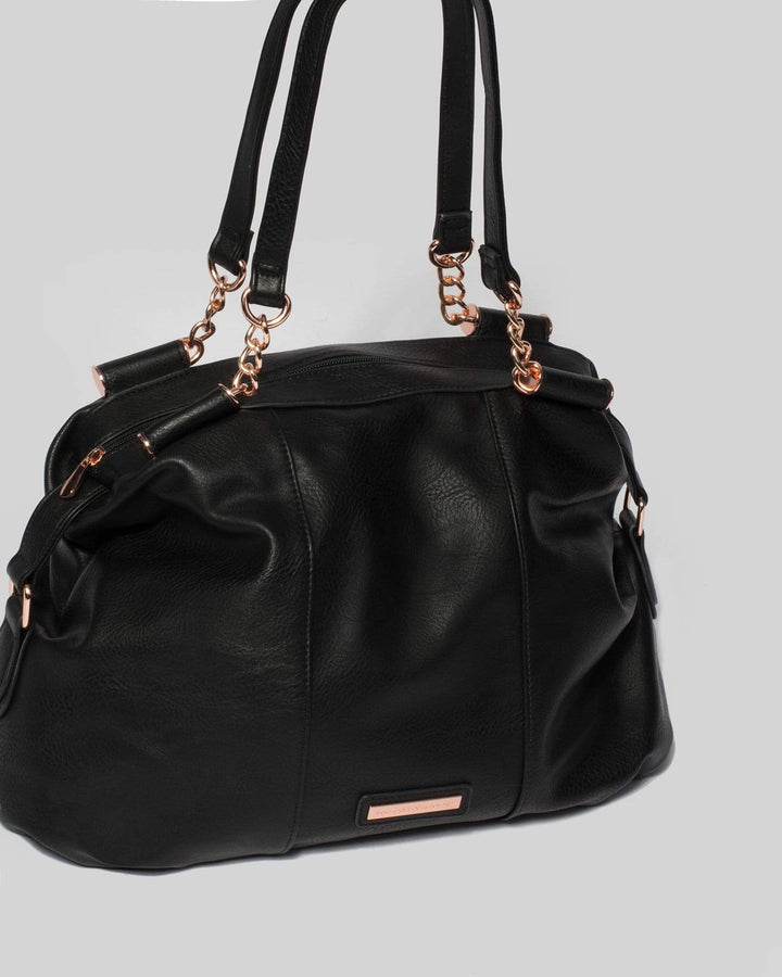 Black Akira Soft Hobo Bag | Slouch Bags