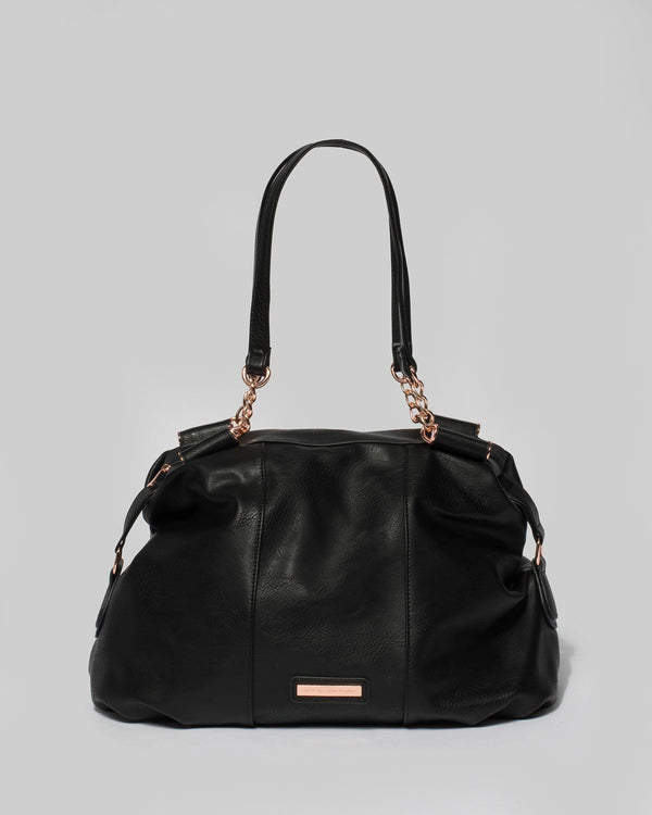 Black Akira Soft Hobo Bag | Slouch Bags