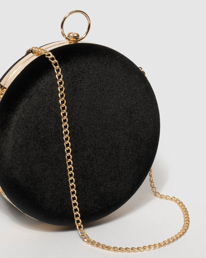 Colette by Colette Hayman Black Alex Circle Case Clutch Bag