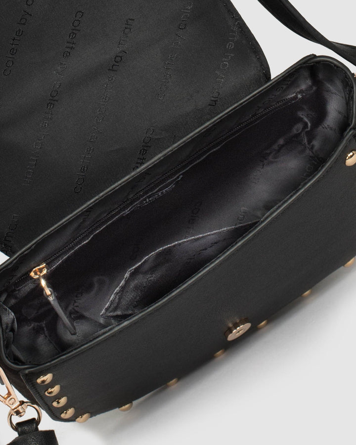 Colette by Colette Hayman Black Alix Panel Saddle Bag