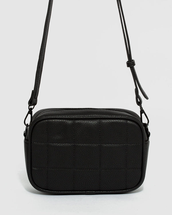 Black Quilted Crossbody Bag | Crossbody Bags