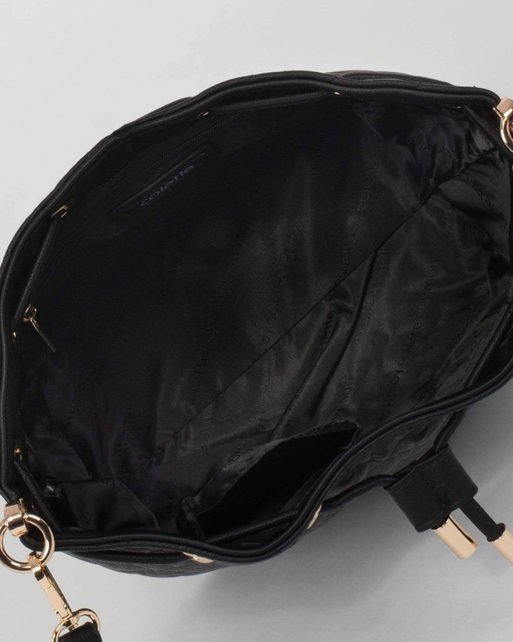 Black Ana Quilt Bucket Bag | Bucket Bags