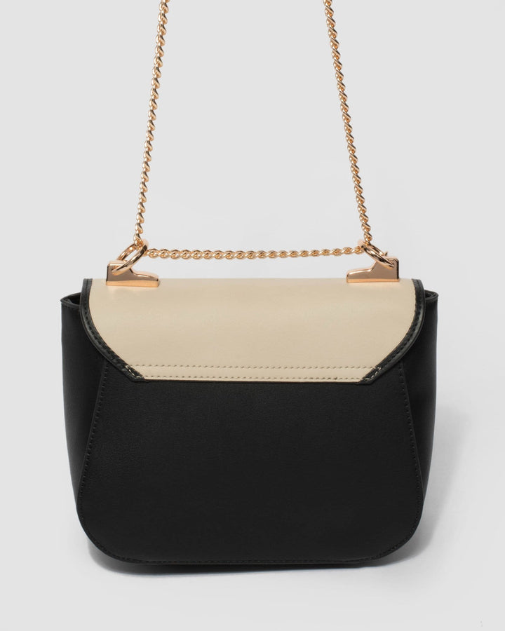 Black and Ivory Hannah Chain Crossbody Bag | Crossbody Bags