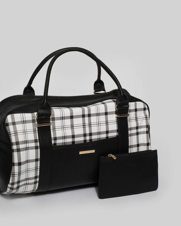 Black and White Hazel Weekender Bag | Weekender Bags