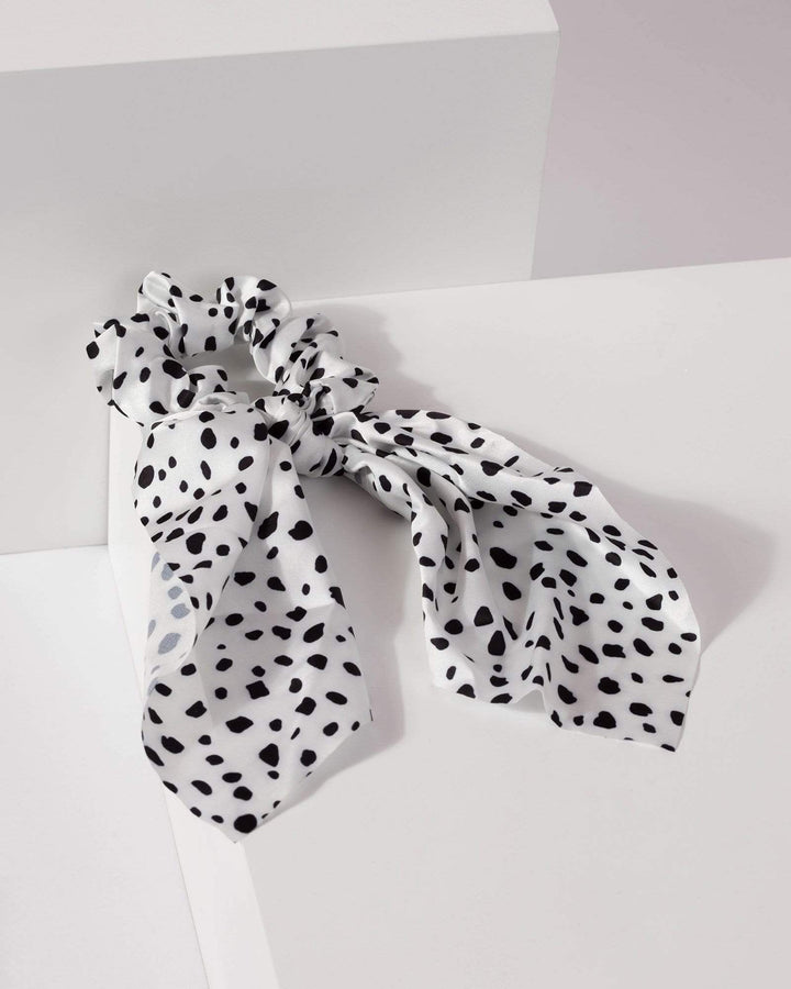 Black And White Multi Spot Detail Hair Tie | Accessories