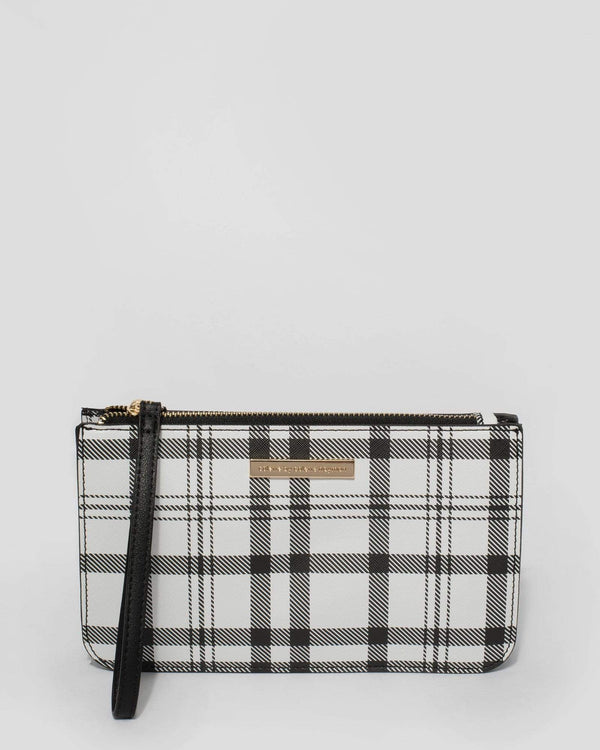 Black and White Willow Wristlet Clutch Bag | Clutch Bags
