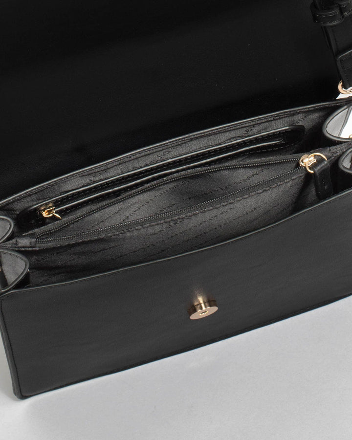 Colette by Colette Hayman Black Andela Lock Crossbody Bag