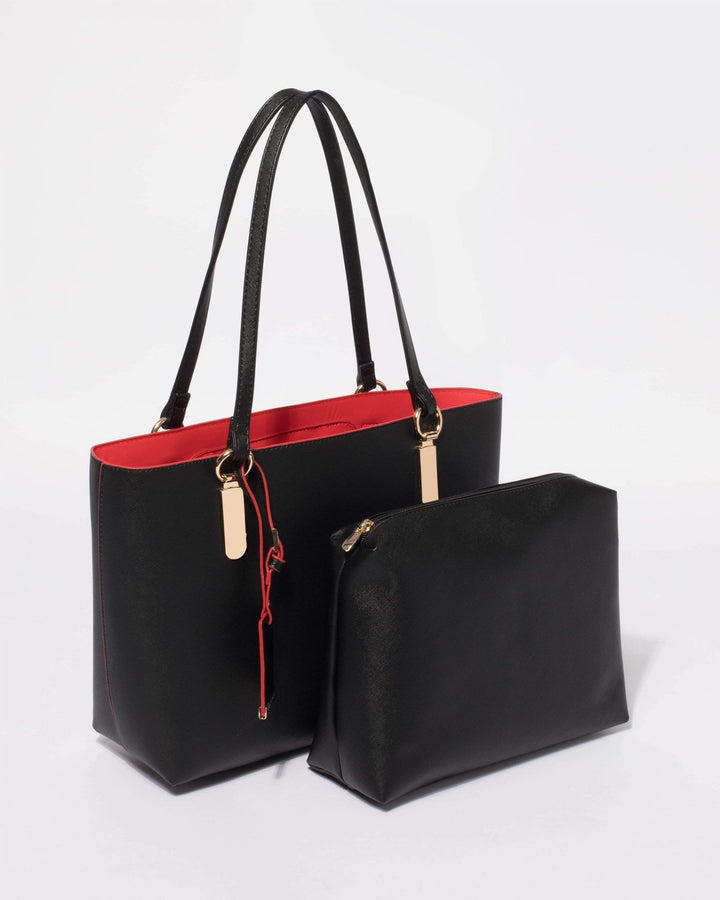 Black Angelina Medium Tote Bag | Tote Bags