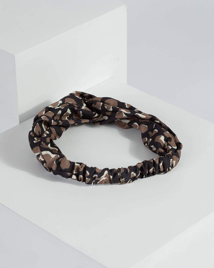 Black Animal Print Headband | Accessories