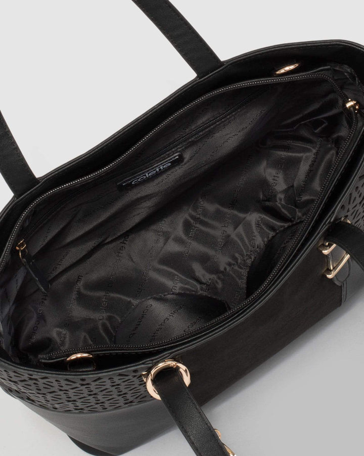 Black Annie Punchout Tote Bag | Tote Bags