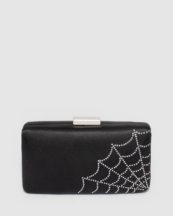 Colette by Colette Hayman Black Bellatrix Web Hardcase Clutch Bag