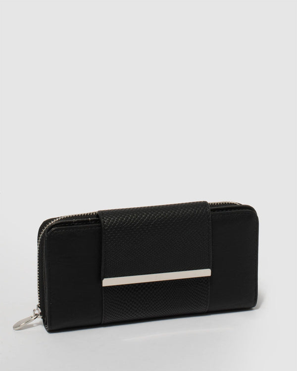 Black Blake Wallet With Silver Hardware | Wallets