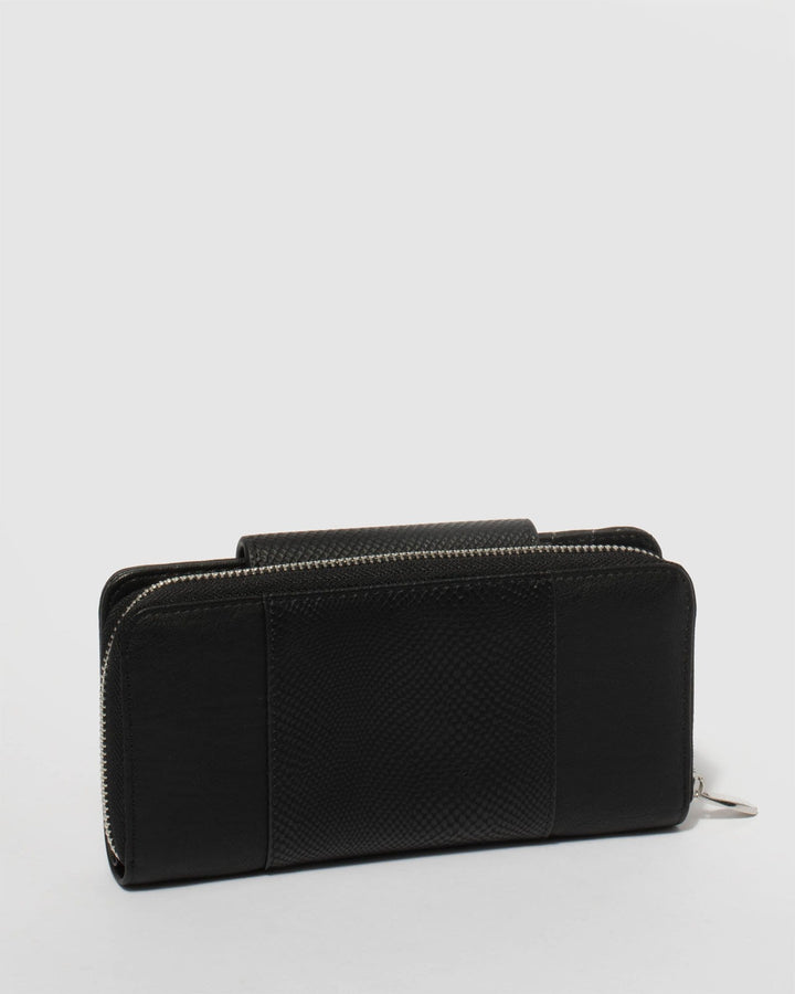Black Blake Wallet With Silver Hardware | Wallets