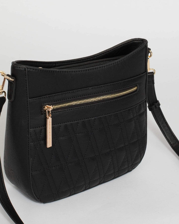 Black Bryana Quilt Bag | Crossbody Bags