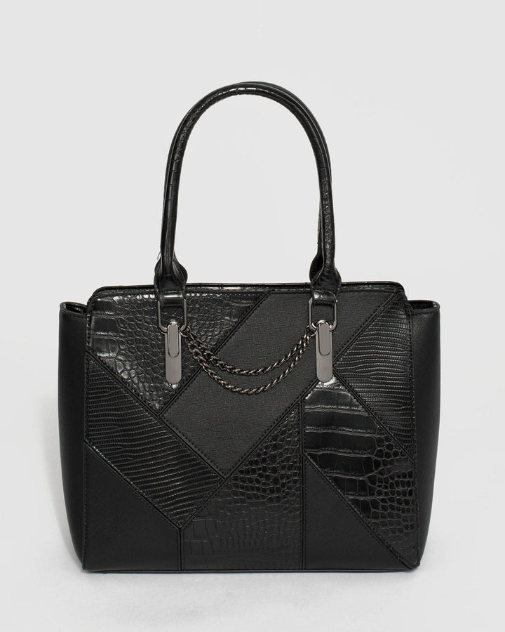 Black Camilla Chain Tote Bag | Tote Bags