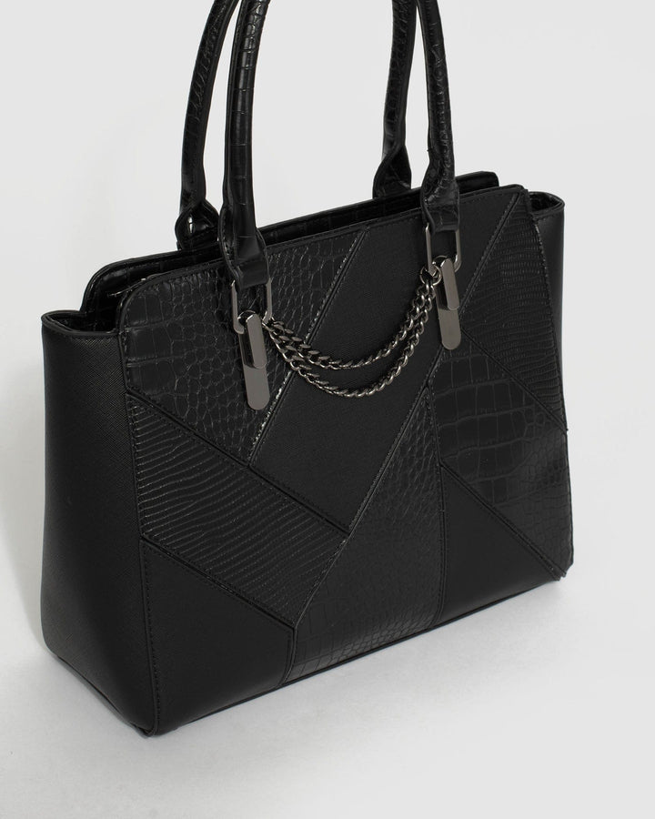 Colette by Colette Hayman Black Camilla Chain Tote Bag