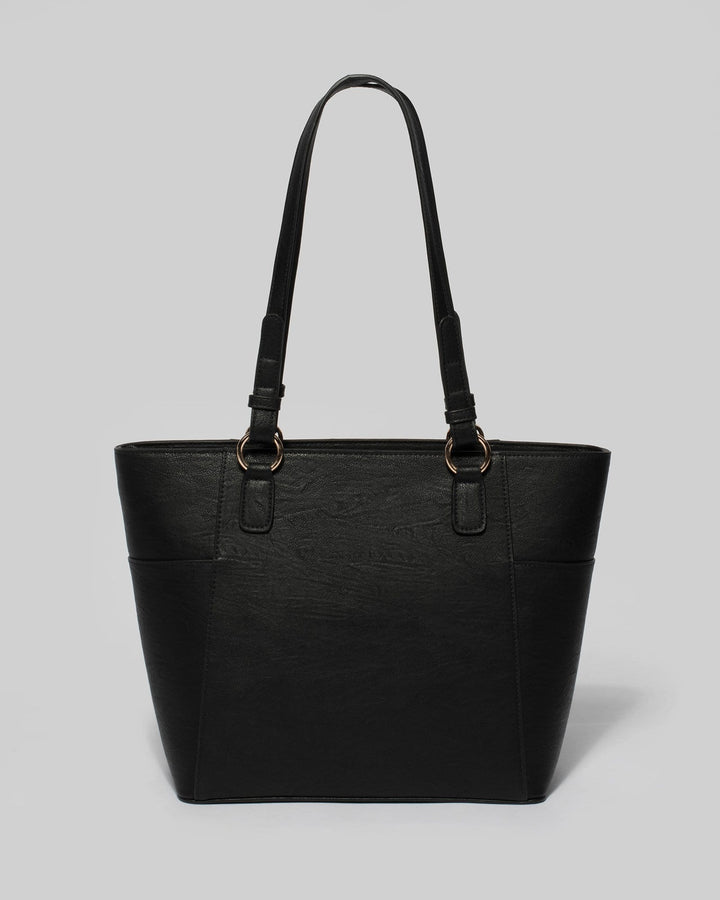 Black Carissa Hardware Tote Bag | Tote Bags