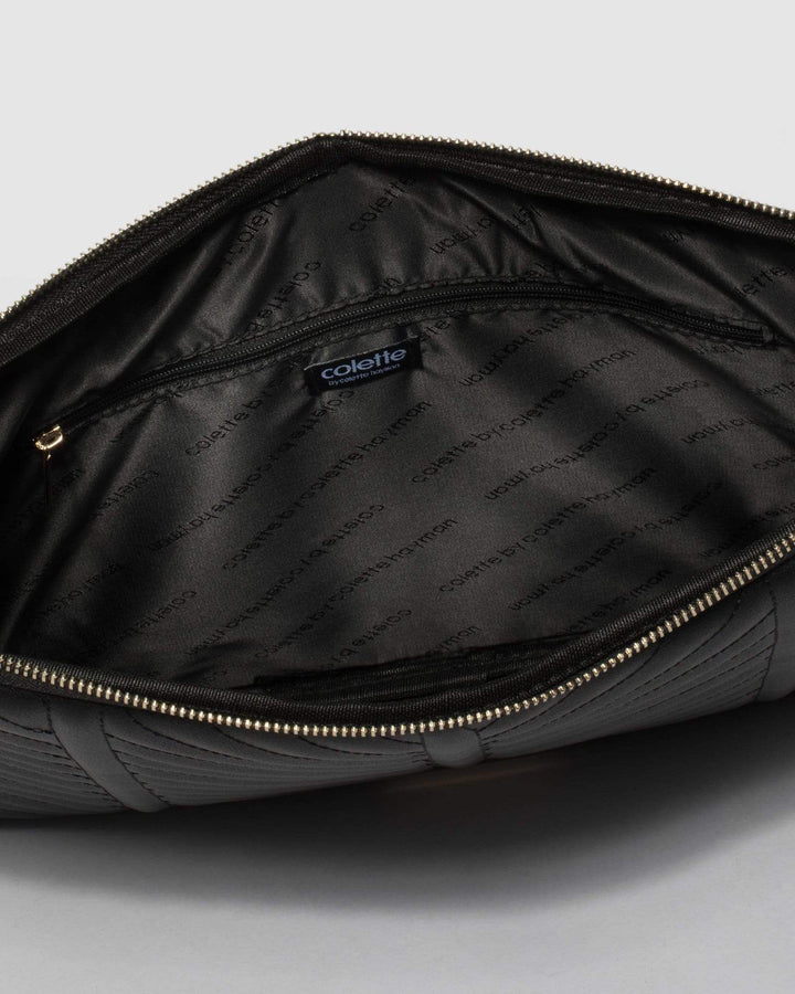 Black Chloe Quilt Tech Case | Work Bags